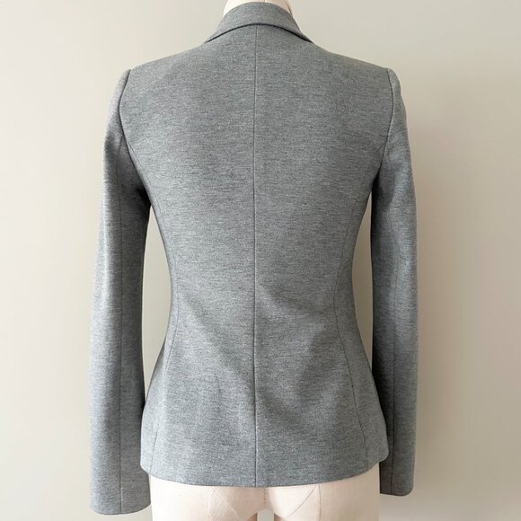 Grey Blazer Jacket Womens Size XS Casual Long Sleeve Jersey Knit - Picture 4 of 9